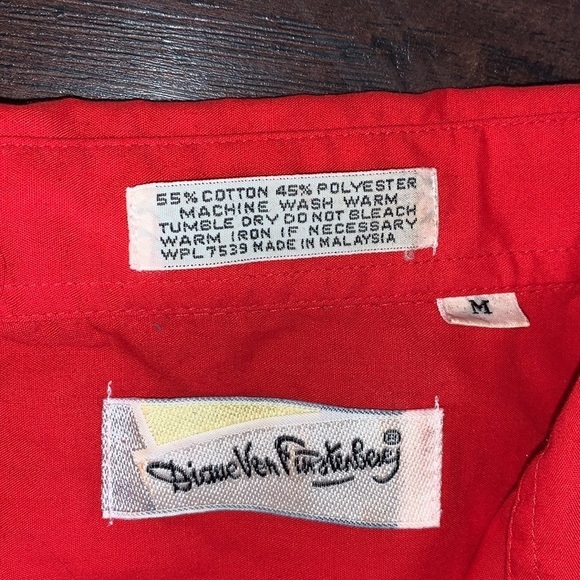 Vintage Red 1980s Diane von Furstenberg Blouse, sz M. - Picture 5 of 12